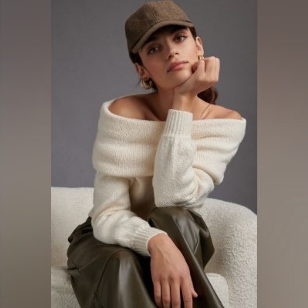 Anthropologie Slouchy Cowl Neck Sweater size XL NWT